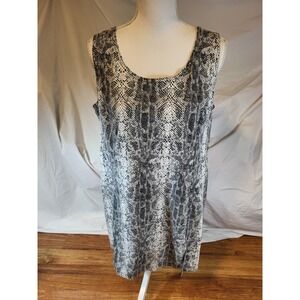 Hollywood Blvd Vintage Size 14 Snake Print Sleeveless Mini Dress